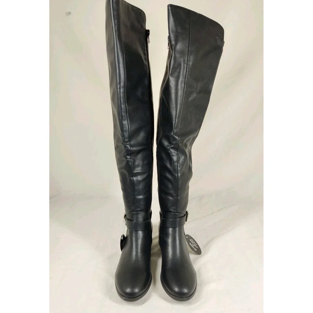 Style & Co Women's Black Charlaa Buckled Accent Over-The-Knee Boots‎ Size 6M